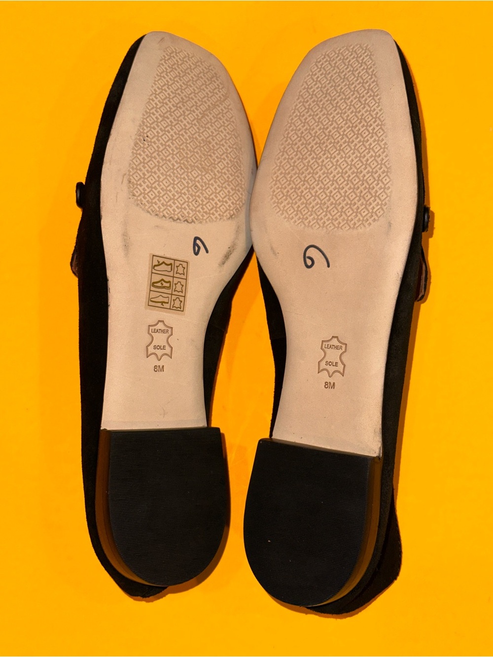 Tory Burch Miller Black Suede Loafers w/Gold Accent Size 8 M Slip-On - Picture 7 of 8